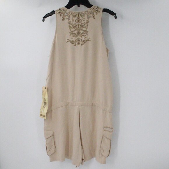 Da-Nang Beige Women Jeans Overalls - Picture 8 of 16